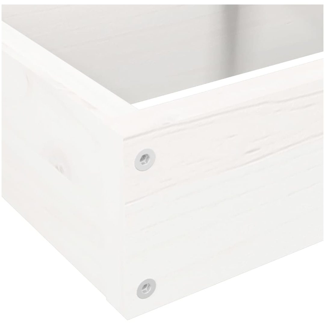 Odlingslåda 4 nivåer vit massiv furu vidaXL 80.5 x 79 x 36 cm – bild 7