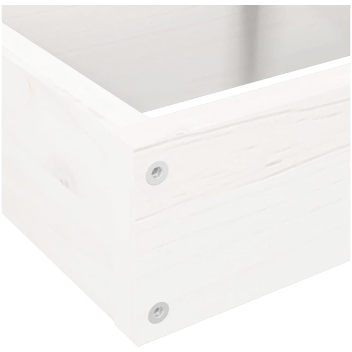 Odlingslåda 4 nivåer vit massiv furu vidaXL 80.5 x 79 x 36 cm – bild 7