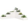 Odlingslåda 4 nivåer vit massiv furu vidaXL 80.5 x 79 x 36 cm – miniatyr 1