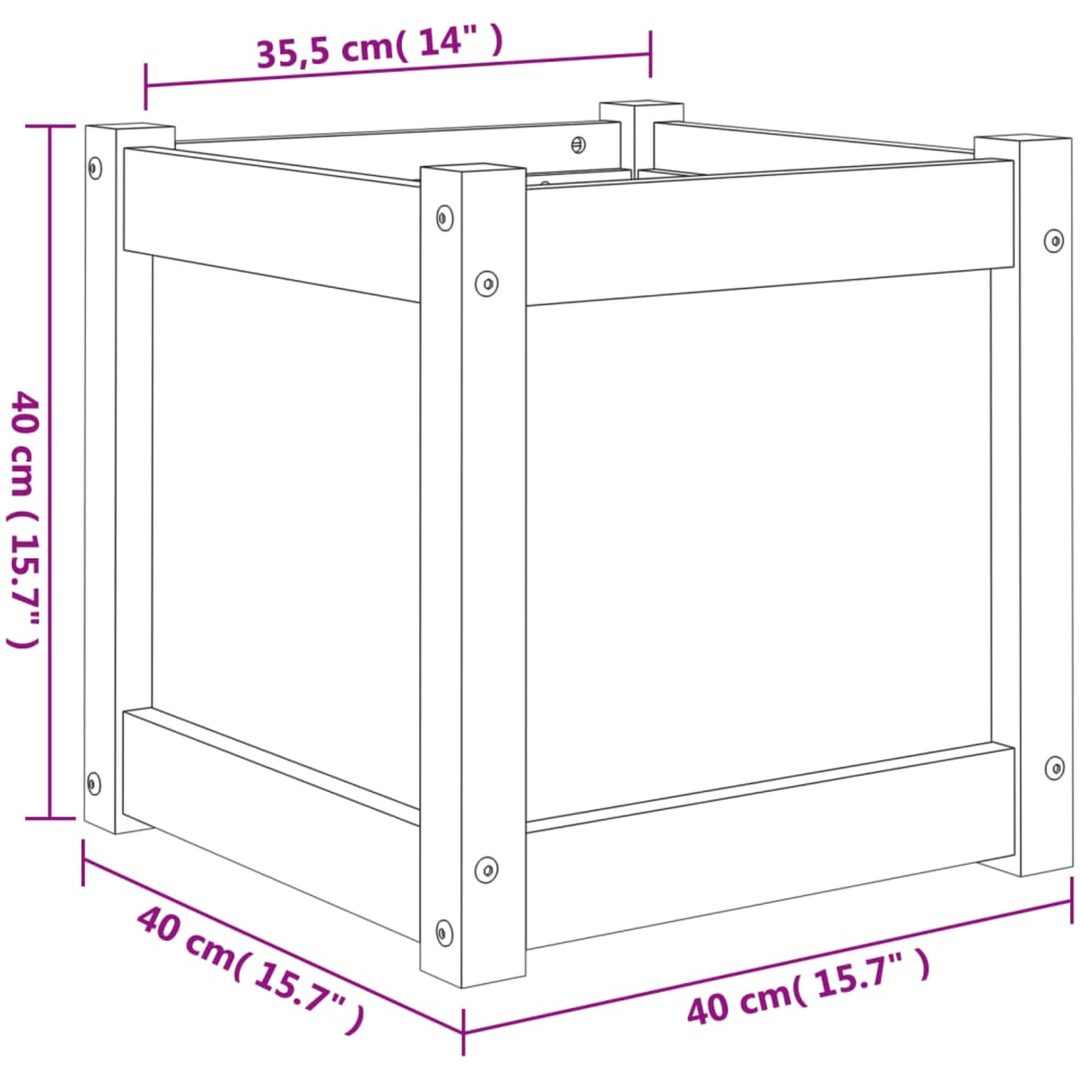 Odlingslåda 40x40x40 cm impregnerat furu vidaXL – bild 11