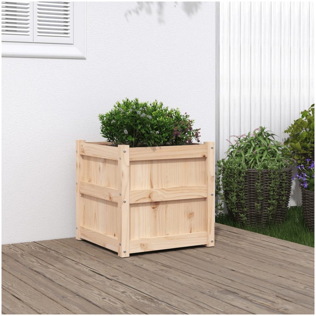Odlingslåda 50x50x50 cm massivt furuträ vidaXL