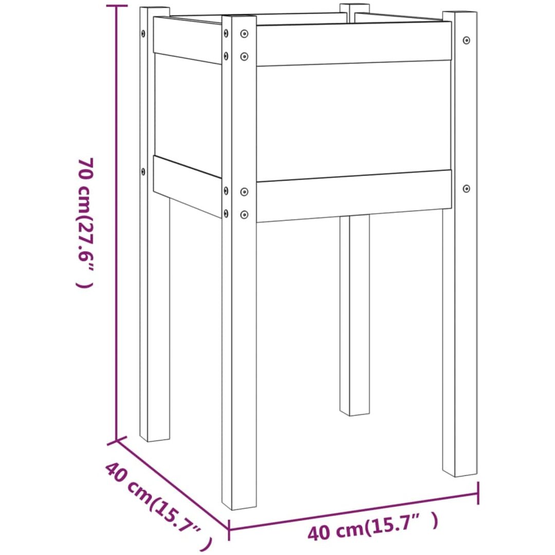 Odlingslåda 50x50x70 cm massiv furu vidaXL – bild 7