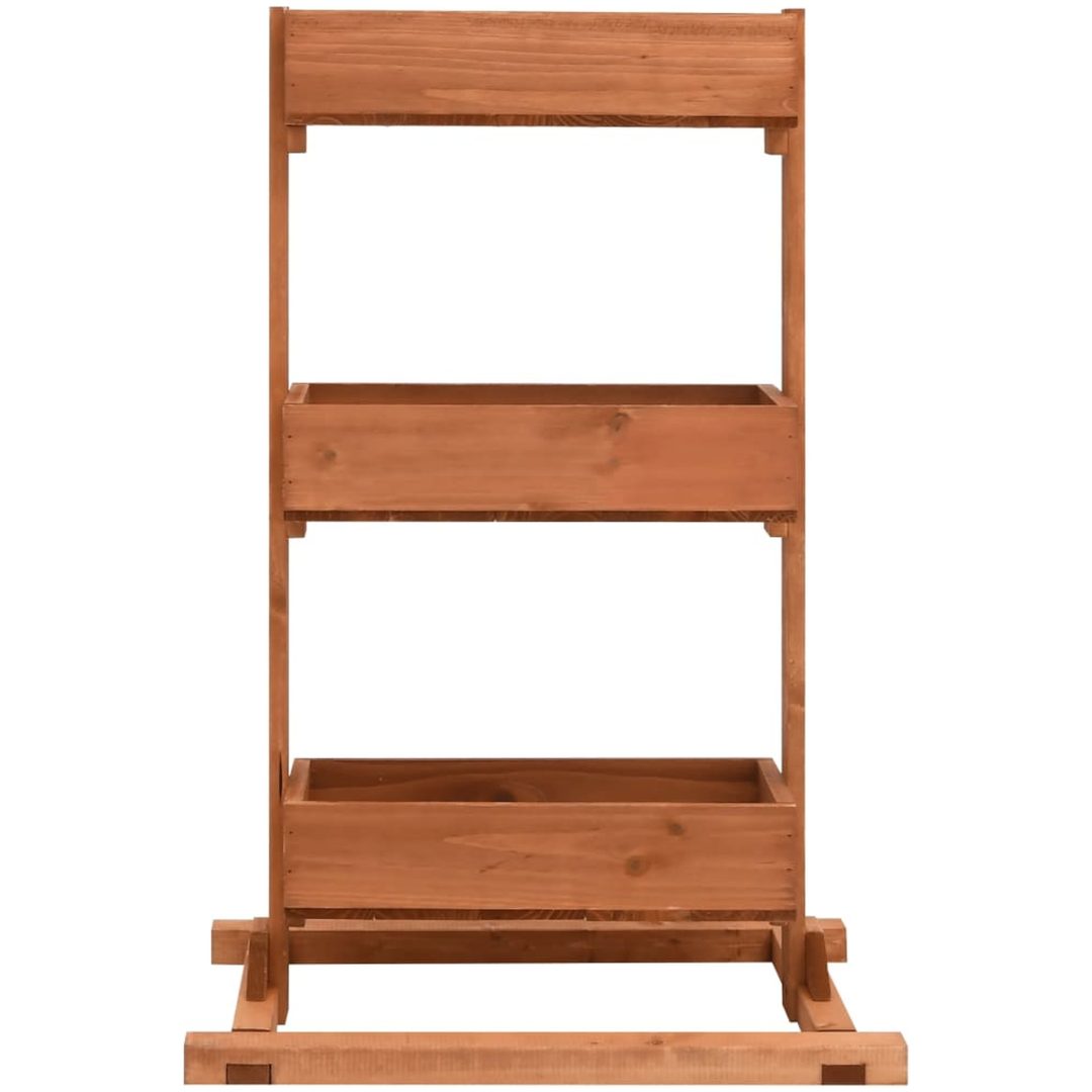 Odlingslåda 52x30x78 cm granträ vidaXL – bild 2