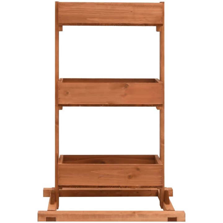 Odlingslåda 52x30x78 cm granträ vidaXL – bild 2