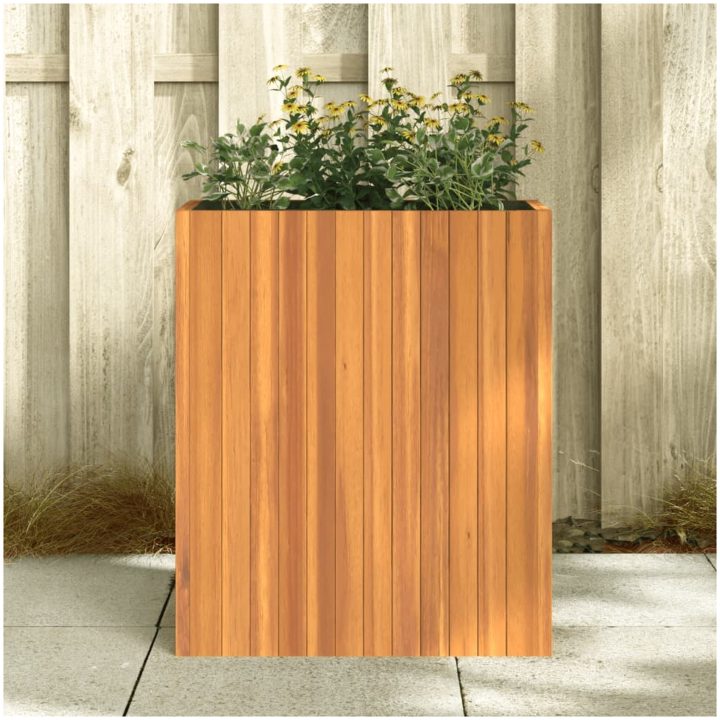 Odlingslåda 55 x 23,5 x 30,5 cm massivt akaciaträ vidaXL 59 x 27.5 x 70 cm – bild 3