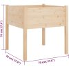 Odlingslåda 70x70x70 cm massiv furu vidaXL – miniatyr 7
