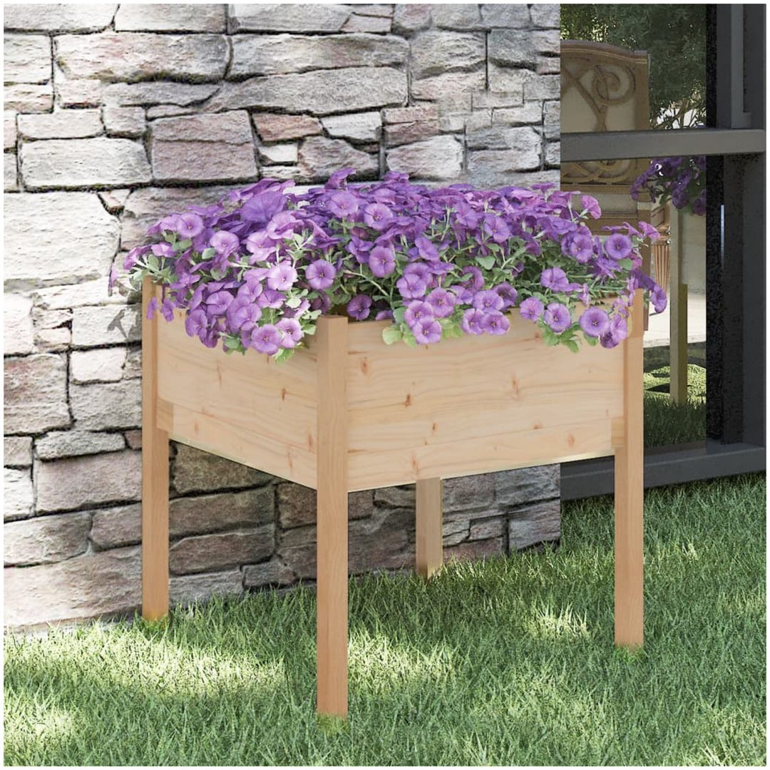 Odlingslåda 70x70x70 cm massiv furu vidaXL