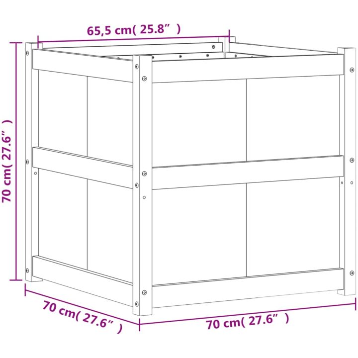 Odlingslåda 70x70x70 cm massivt douglasträ vidaXL – bild 11