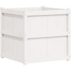 Odlingslåda 70x70x70 cm vit massiv furu vidaXL – miniatyr 2