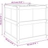 Odlingslåda 70x70x70 cm vit massiv furu vidaXL – miniatyr 11