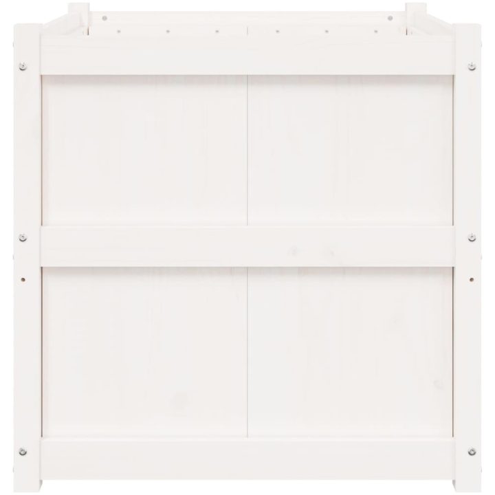 Odlingslåda 70x70x70 cm vit massiv furu vidaXL – bild 5