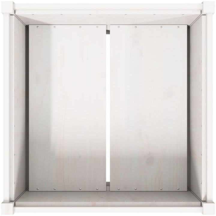 Odlingslåda 70x70x70 cm vit massiv furu vidaXL – bild 8