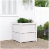 Odlingslåda 70x70x70 cm vit massiv furu vidaXL – miniatyr 1