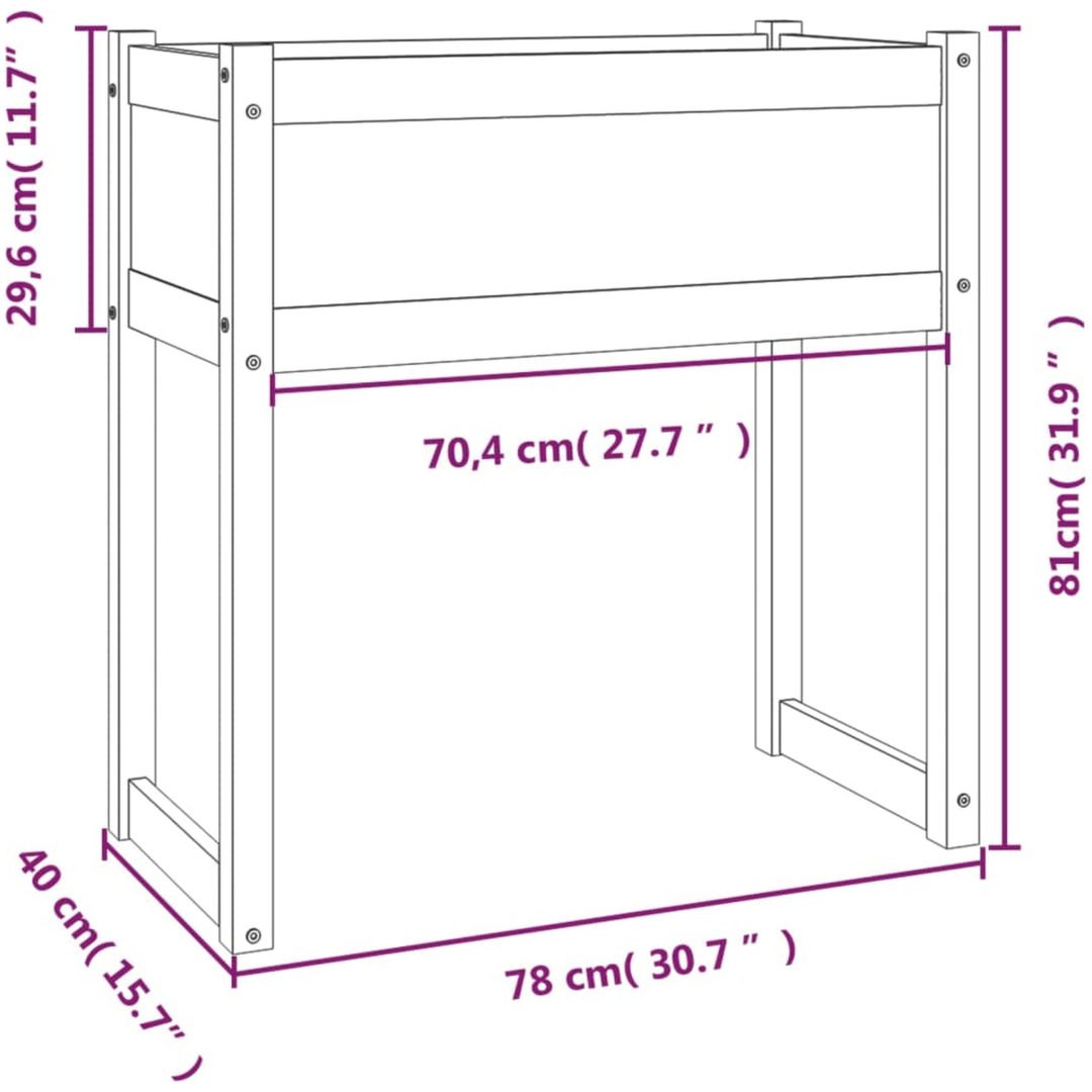Odlingslåda 78x40x81 cm massiv furu vidaXL – bild 9