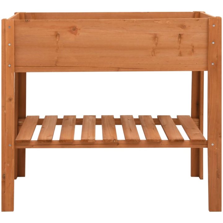 Odlingslåda 88x43x80 cm granträ vidaXL – bild 2