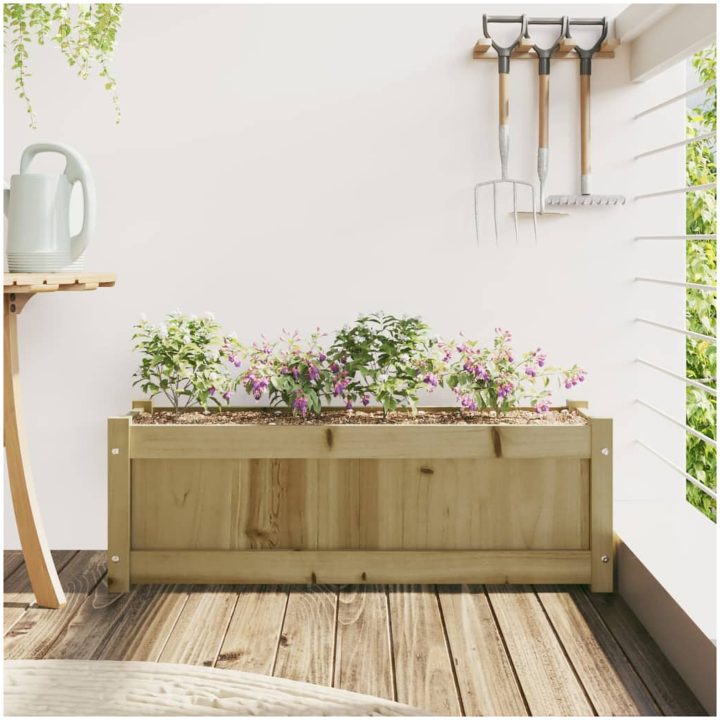 Odlingslåda 90x31x31 cm impregnerat furu vidaXL – bild 3