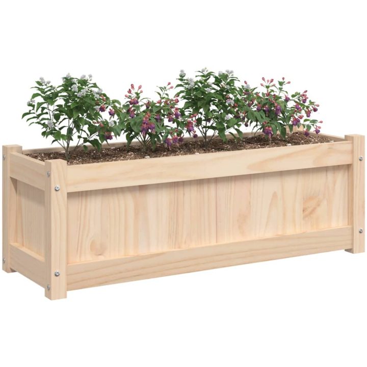 Odlingslåda 90x31x31 cm massiv furu vidaXL – bild 4