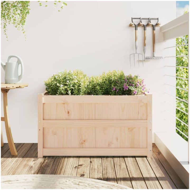 Odlingslåda 90x50x50 cm massiv furu vidaXL – bild 3