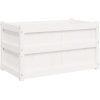 Odlingslåda 90x50x50 cm vit massiv furu vidaXL – miniatyr 2