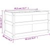 Odlingslåda 90x50x50 cm vit massiv furu vidaXL – miniatyr 11