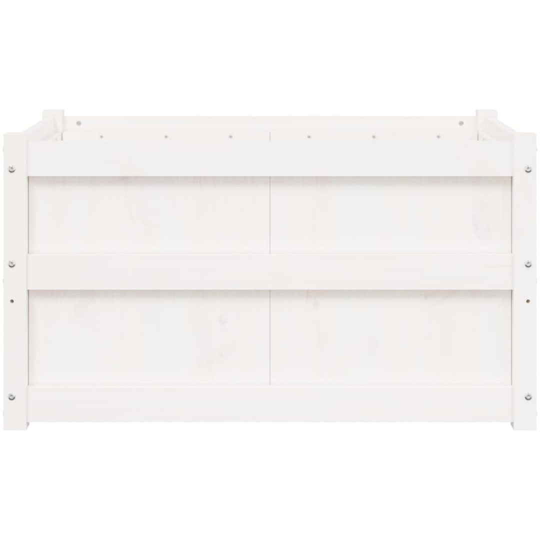 Odlingslåda 90x50x50 cm vit massiv furu vidaXL – bild 5