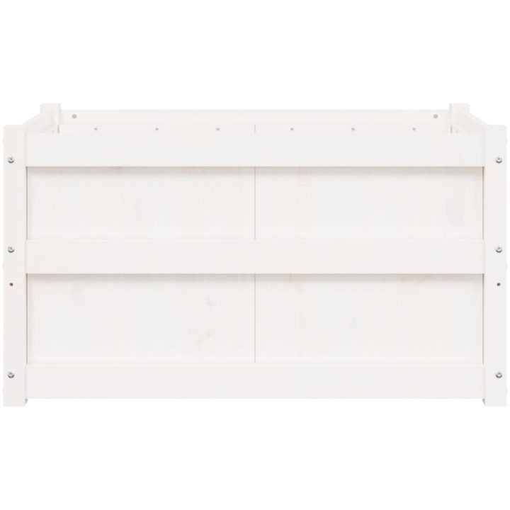 Odlingslåda 90x50x50 cm vit massiv furu vidaXL – bild 5