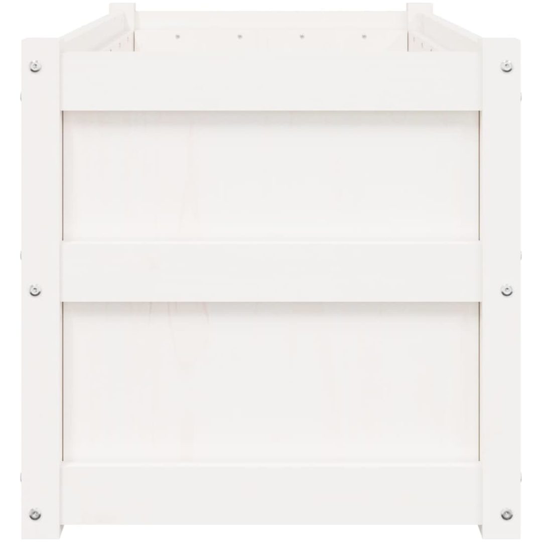 Odlingslåda 90x50x50 cm vit massiv furu vidaXL – bild 6