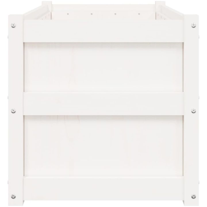 Odlingslåda 90x50x50 cm vit massiv furu vidaXL – bild 6