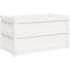 Odlingslåda 90x50x50 cm vit massiv furu vidaXL – miniatyr 7