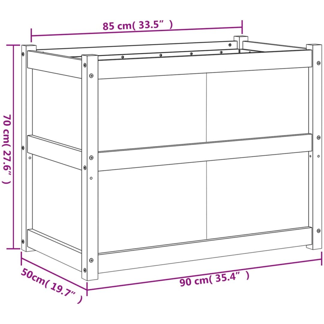 Odlingslåda 90x50x70 cm impregnerat furu vidaXL – bild 11