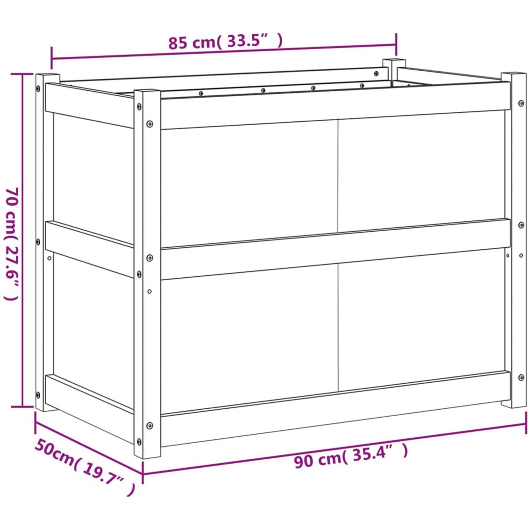 Odlingslåda 90x50x70 cm massivt douglasträ vidaXL – bild 11