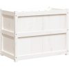 Odlingslåda 90x50x70 cm vit massiv furu vidaXL – miniatyr 2