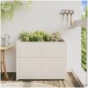 Odlingslåda 90x50x70 cm vit massiv furu vidaXL – miniatyr 3