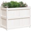 Odlingslåda 90x50x70 cm vit massiv furu vidaXL – miniatyr 4