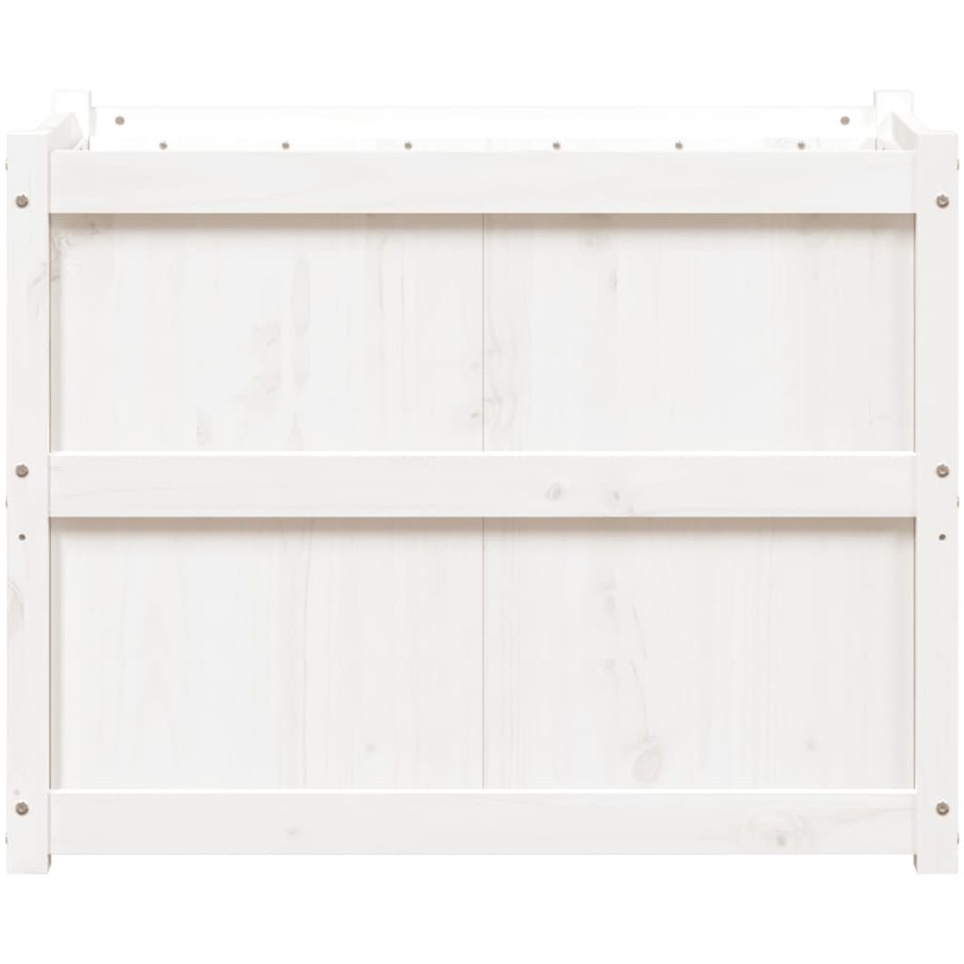 Odlingslåda 90x50x70 cm vit massiv furu vidaXL – bild 5