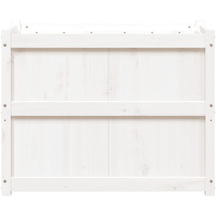 Odlingslåda 90x50x70 cm vit massiv furu vidaXL – bild 5