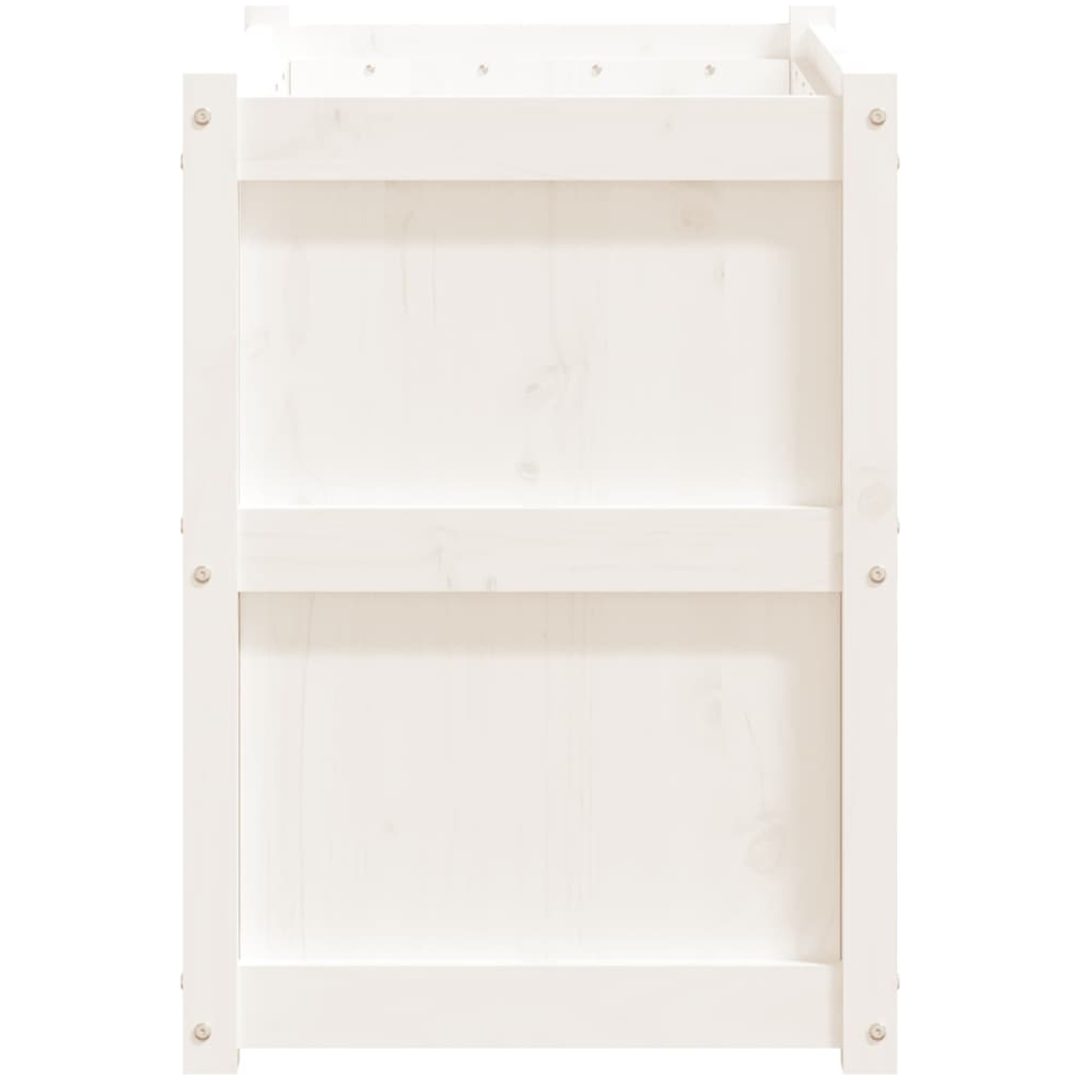 Odlingslåda 90x50x70 cm vit massiv furu vidaXL – bild 6