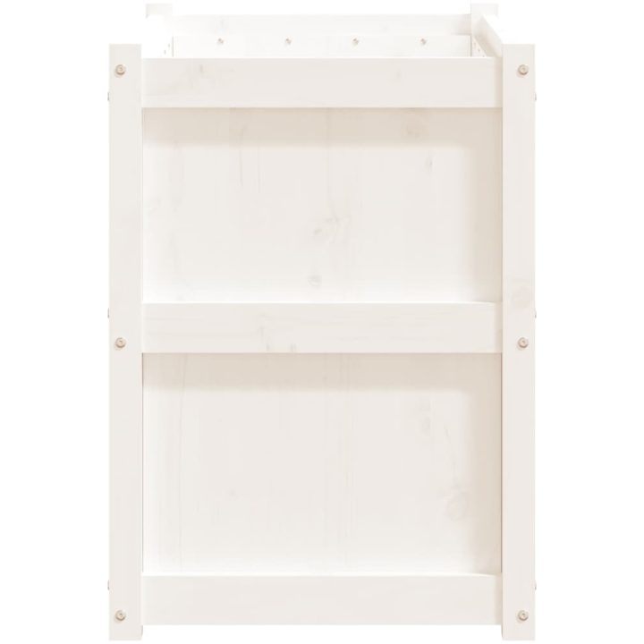 Odlingslåda 90x50x70 cm vit massiv furu vidaXL – bild 6