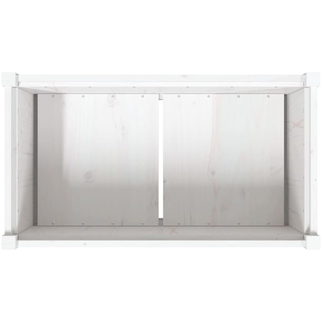 Odlingslåda 90x50x70 cm vit massiv furu vidaXL – bild 8