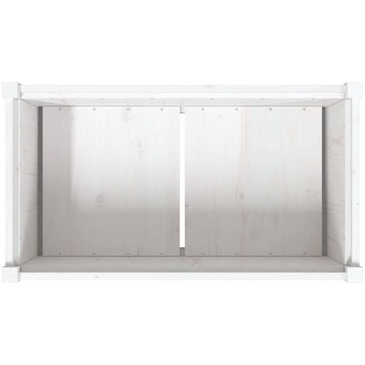Odlingslåda 90x50x70 cm vit massiv furu vidaXL – bild 8