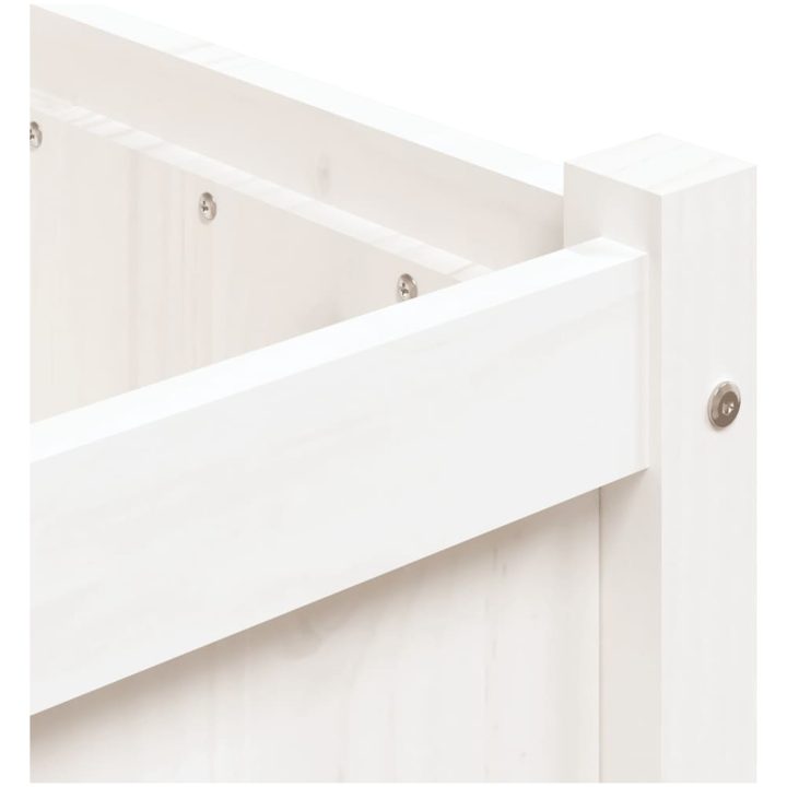 Odlingslåda 90x50x70 cm vit massiv furu vidaXL – bild 9