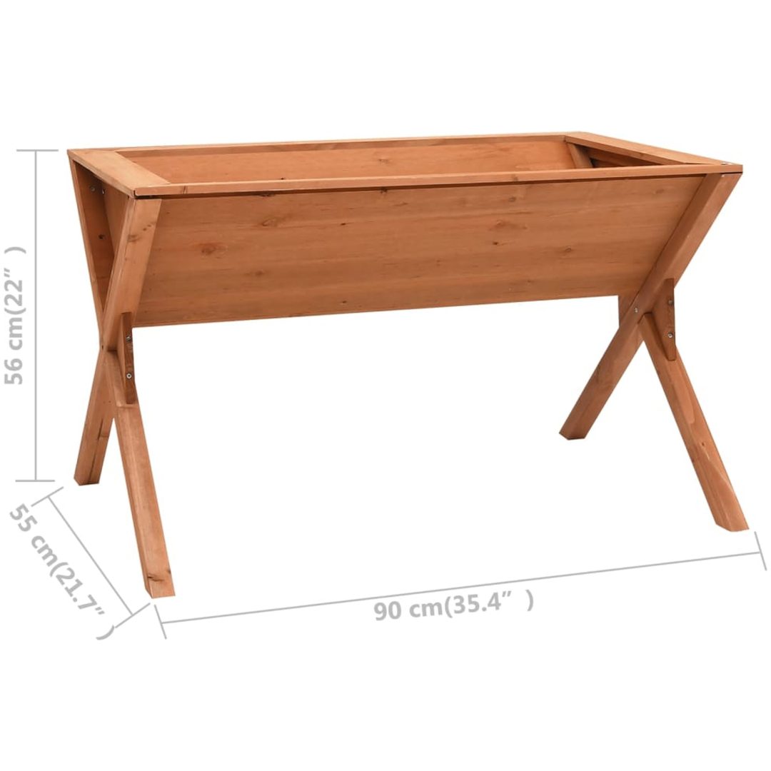 Odlingslåda 90x55x56 cm granträ vidaXL – bild 5