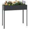 Odlingslåda antracit 100,5x40,5x90 cm galvaniserat stål vidaXL – miniatyr 3