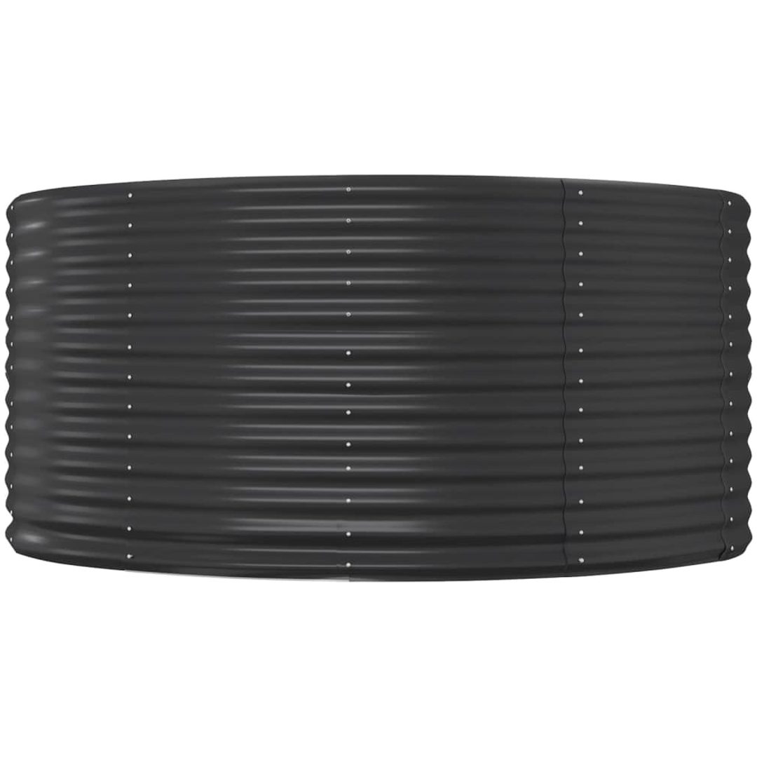 Odlingslåda antracit pulverlackerat stål vidaXL 140 x 140 x 68 cm – bild 3