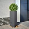 Odlingslåda antracit triangulär stål vidaXL 40 x 34.5 x 70 cm – miniatyr 1