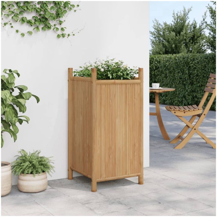 Odlingslåda bambu vidaXL 40 x 40 x 80 cm – bild 3