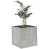 Odlingslåda betonggrå 40x40x40 cm konstruerat trä vidaXL – miniatyr 4