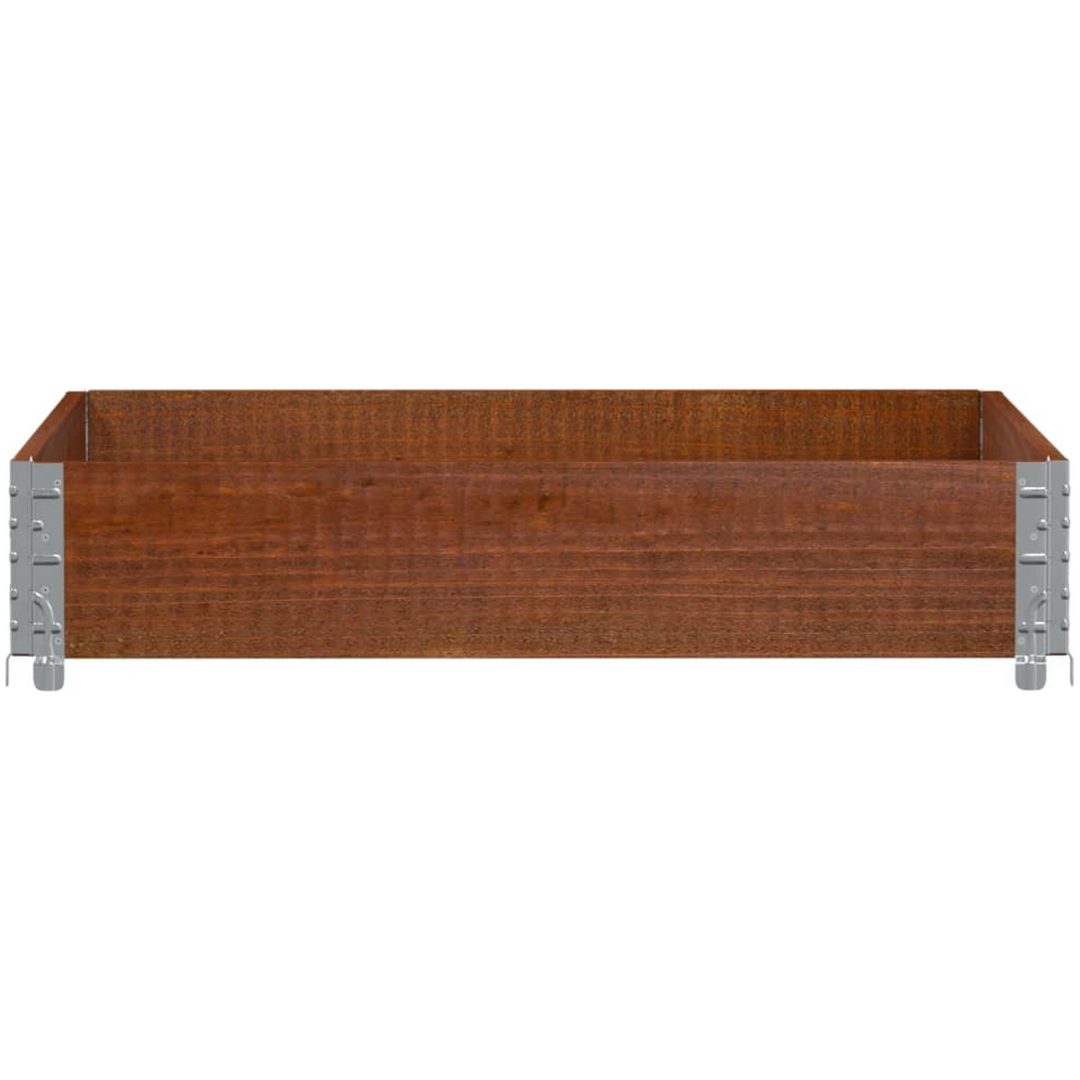 Odlingslåda brun 100x100 cm massiv furu vidaXL 100 x 100 x 21.5 cm – bild 3