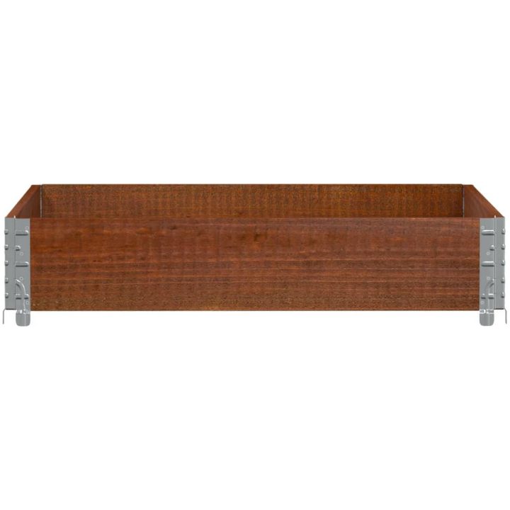 Odlingslåda brun 100x100 cm massiv furu vidaXL 100 x 100 x 21.5 cm – bild 3