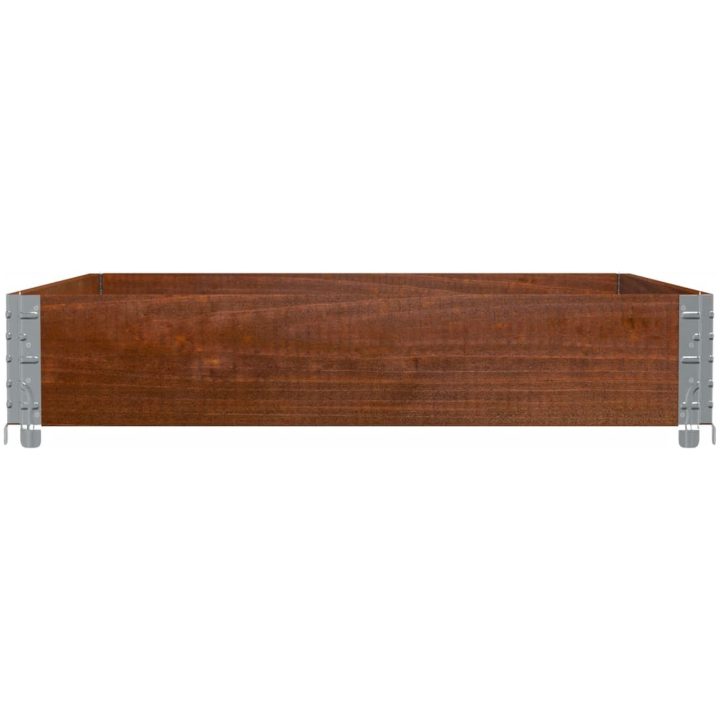 Odlingslåda brun 100x100 cm massiv furu vidaXL 100 x 100 x 21.5 cm – bild 4